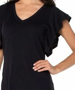 Liverpool Los Angeles Flutter Sleeve Knit